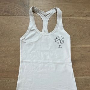 Lululemon Womens Cool Racerback White Nulu size 4 Kauai Aloha Special Edition